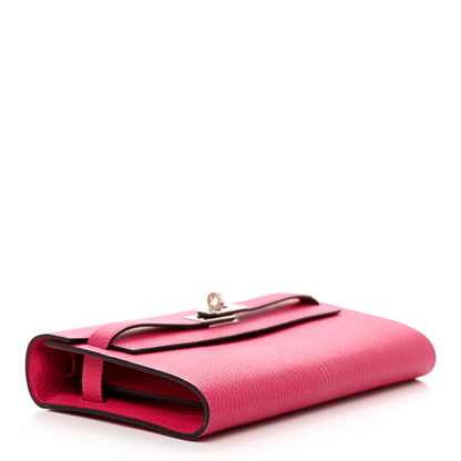 Hermes Chevre Mysore Kelly Wallet To Go Rose Mexico 4 of 7