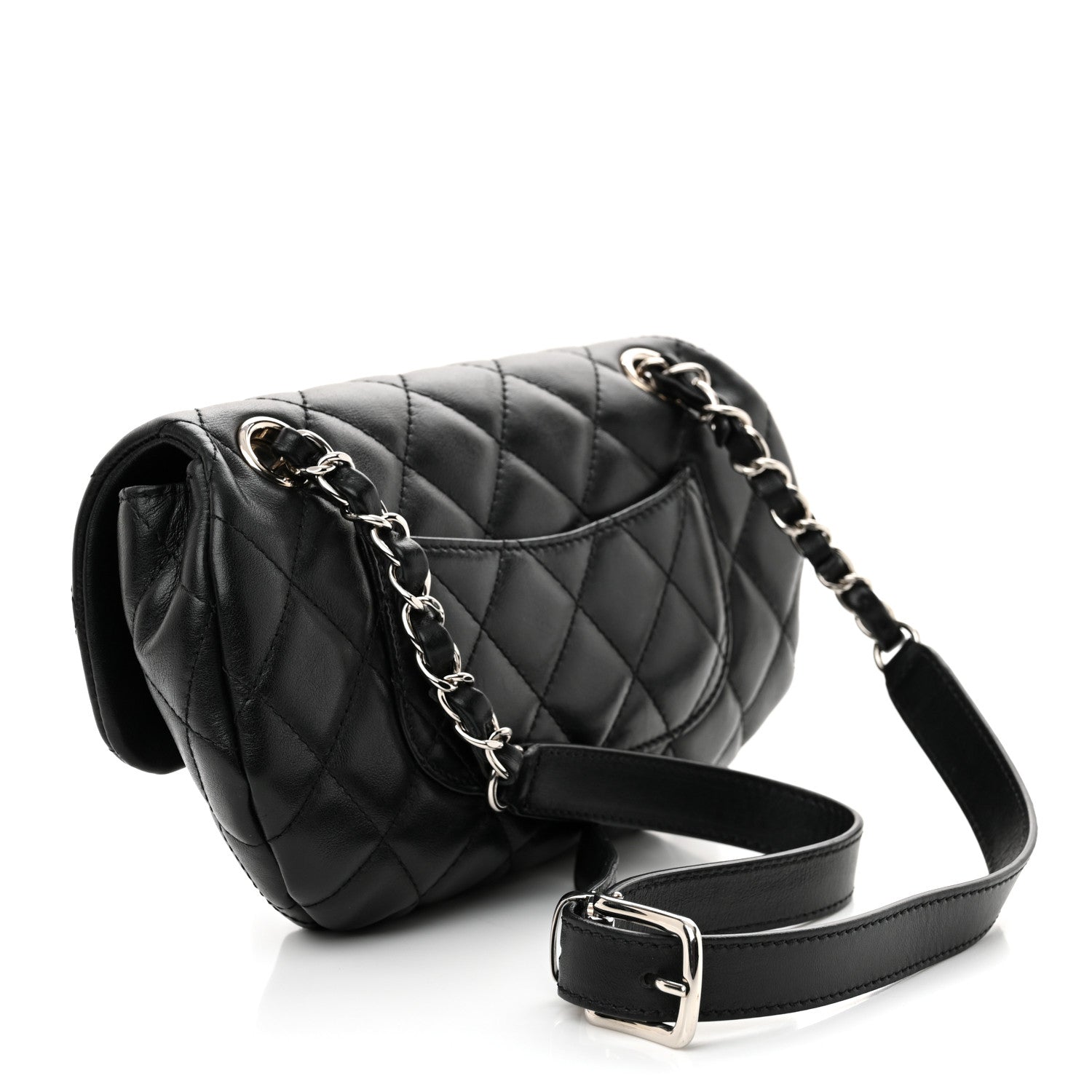 Chanel Calfskin Quilted CC Uniform Flap Belt Bag Black 3 of 11