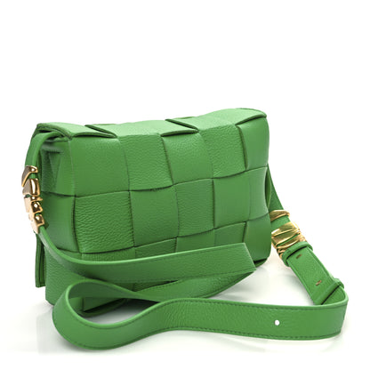 Bottega Veneta Grained Calfskin Maxi Intrecciato Cassette Crossbody Bag Parakeet 3 of 12