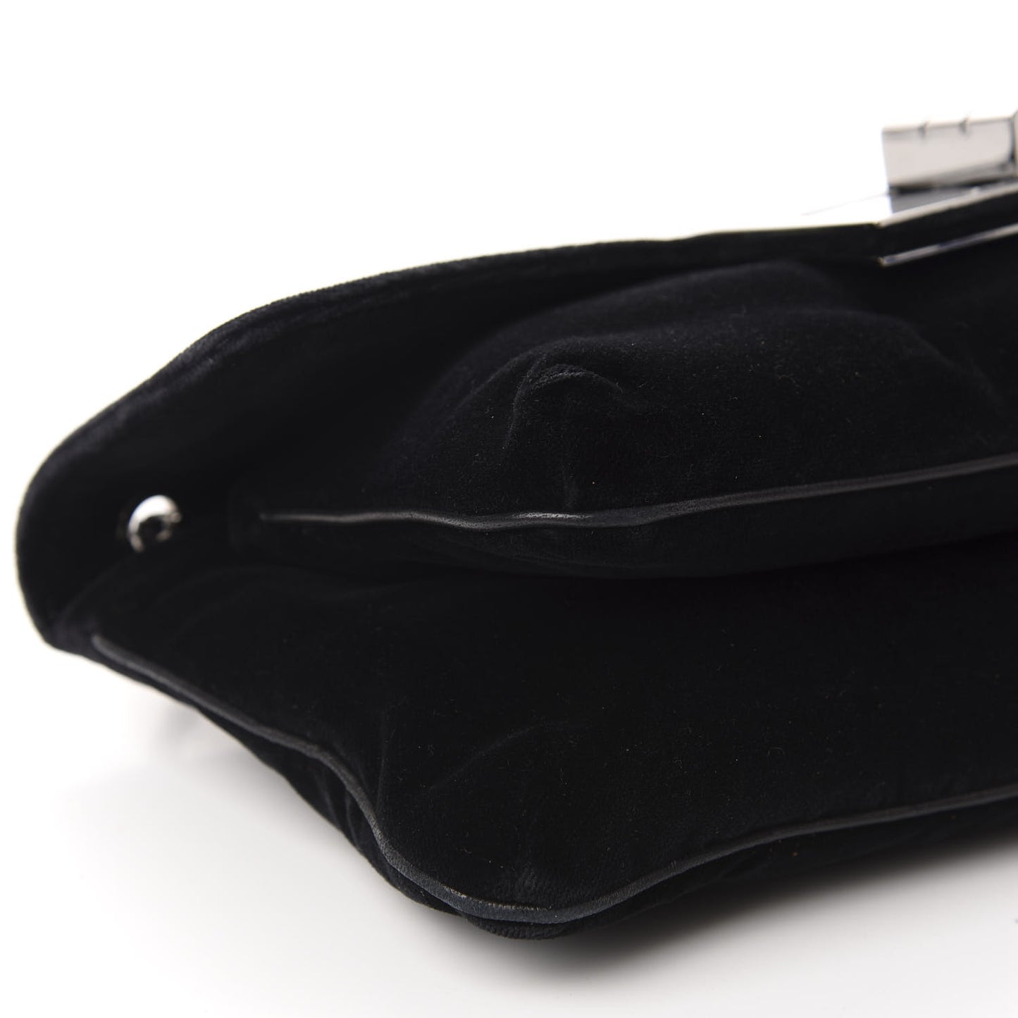 Velvet Small Mademoiselle Flap Black