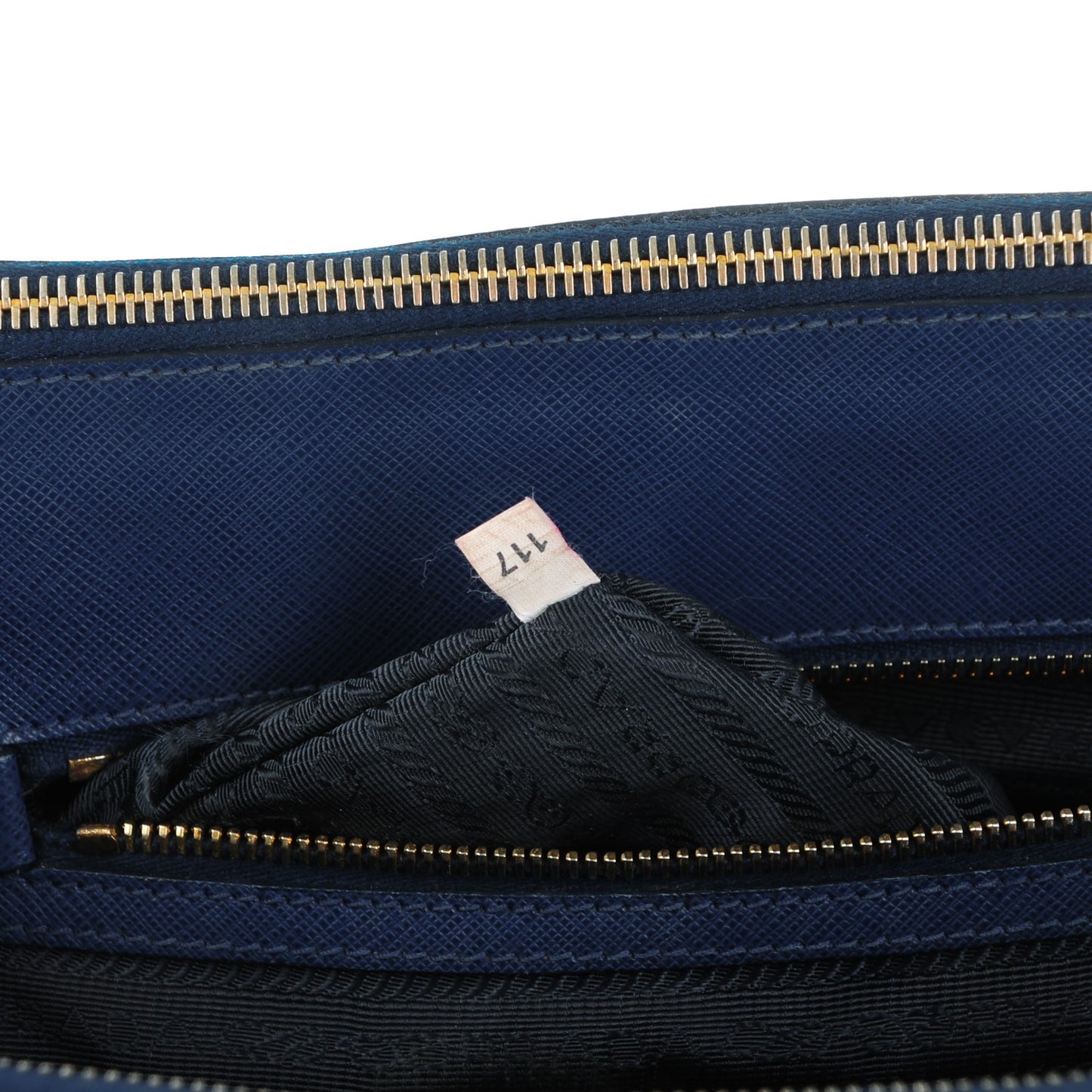 Saffiano Lux Extra Large Galleria Double Zip Tote Bluette