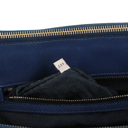 Prada Saffiano Lux Extra Large Galleria Double Zip Tote Bluette 8 of 13