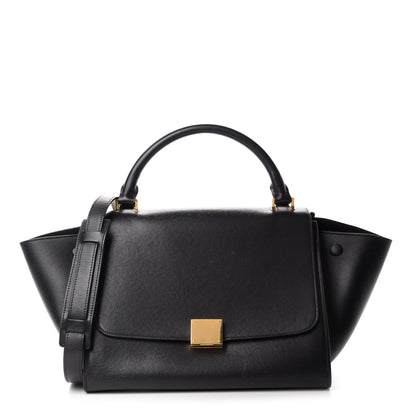 Celine Liege Calfskin Small Trapeze Black 1 of 9