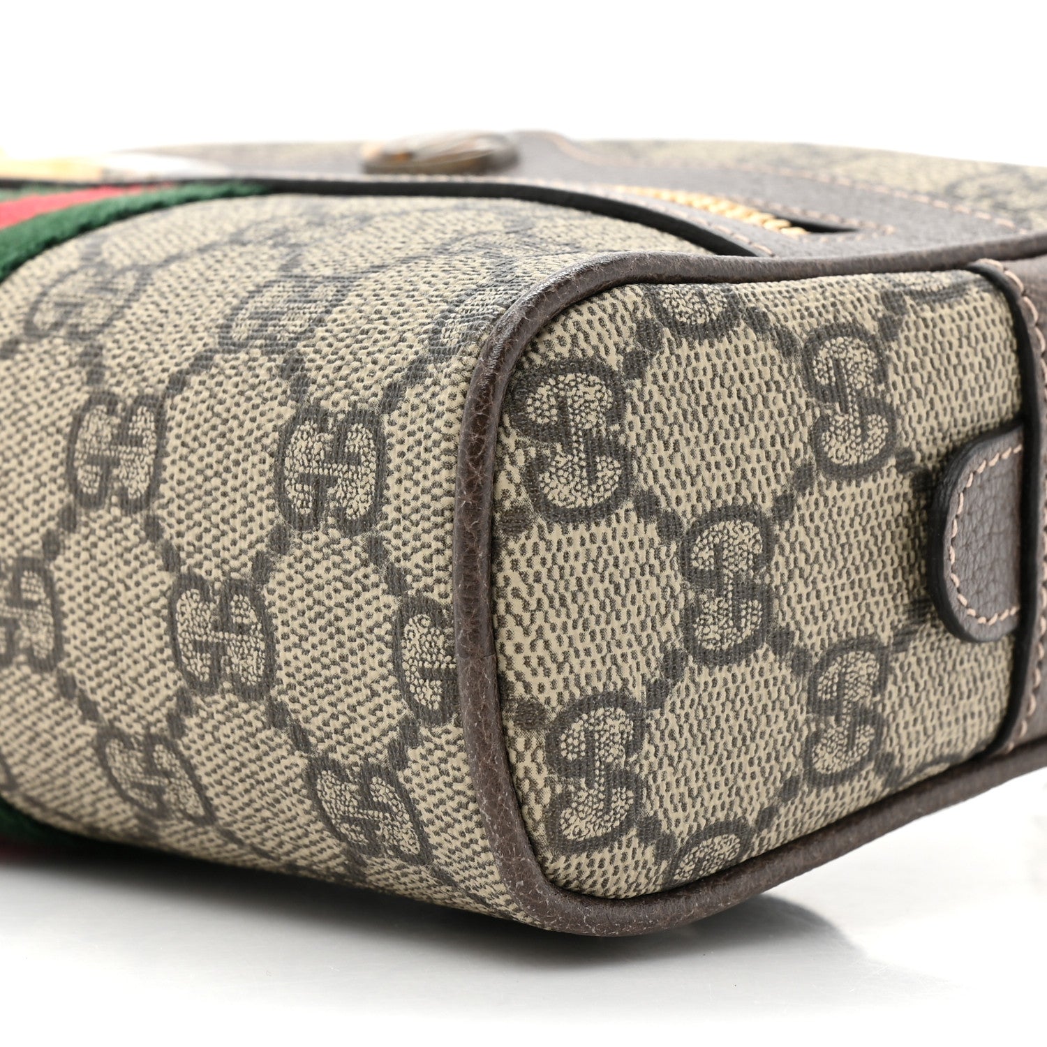 Gucci GG Supreme Monogram Web Small Ophidia Belt Bag 75 30 Dark Brown 8 of 10