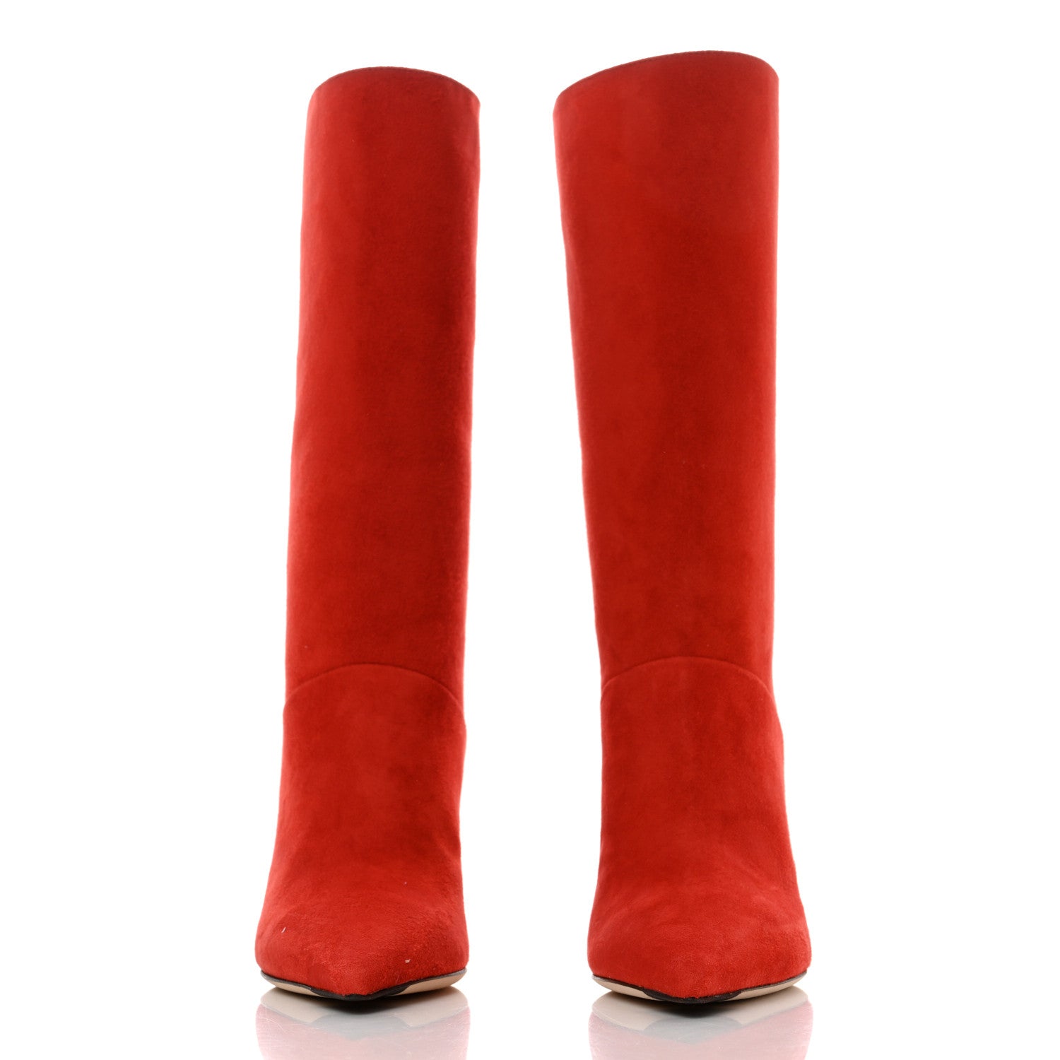 Jimmy Choo Suede Beren 85 Boots 36 Red 2 of 7