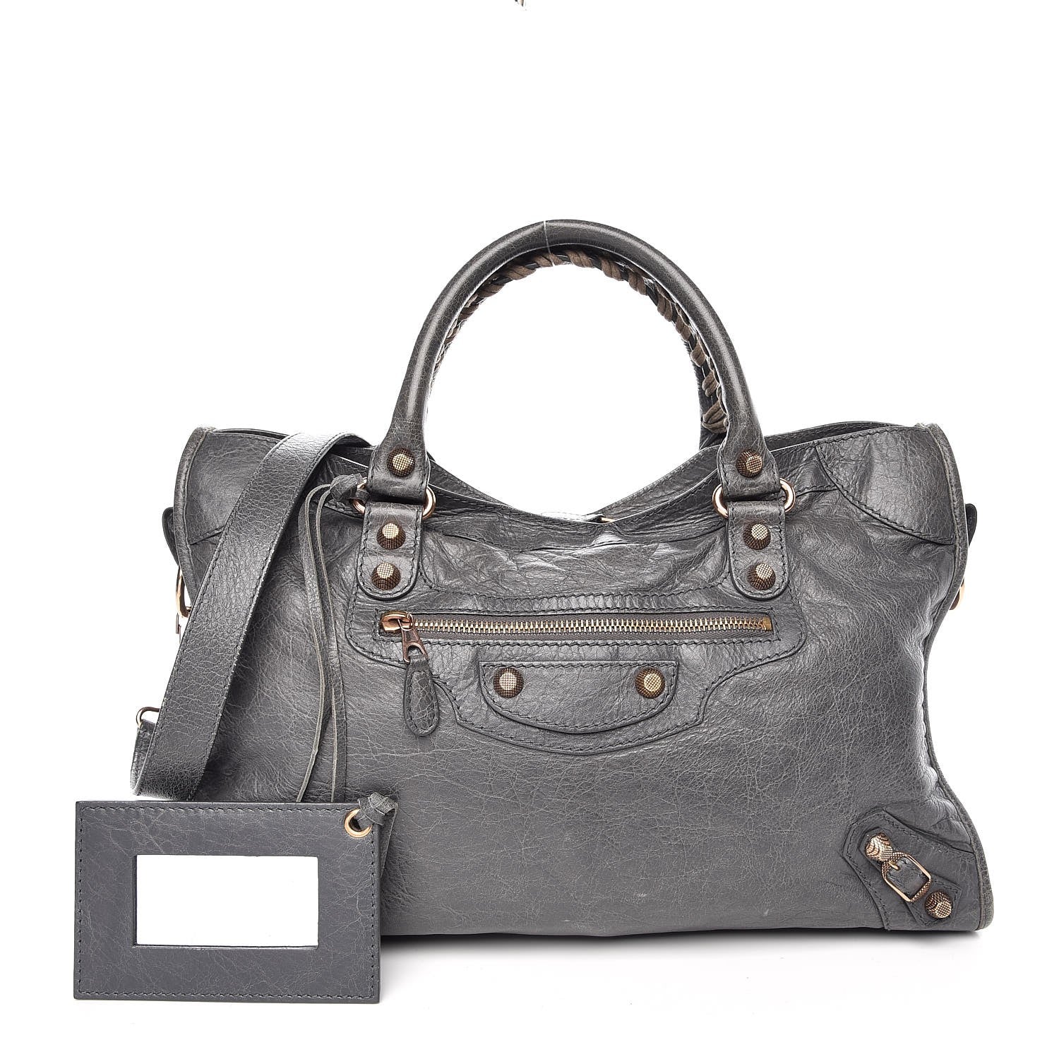 Balenciaga Agneau Giant 12 Rose Gold Hardware City Gris Tarmac 1 of 8