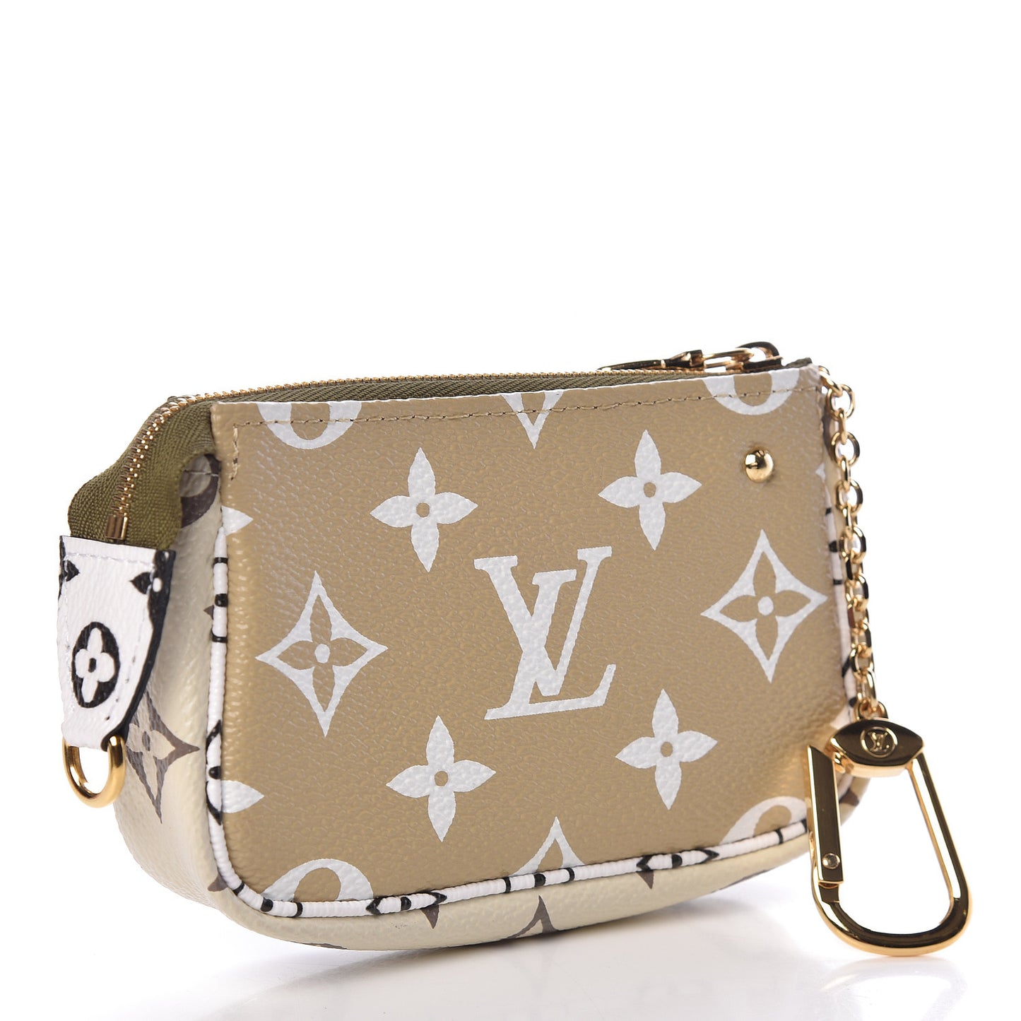 Monogram Giant Micro Pochette Accessories Kaki White