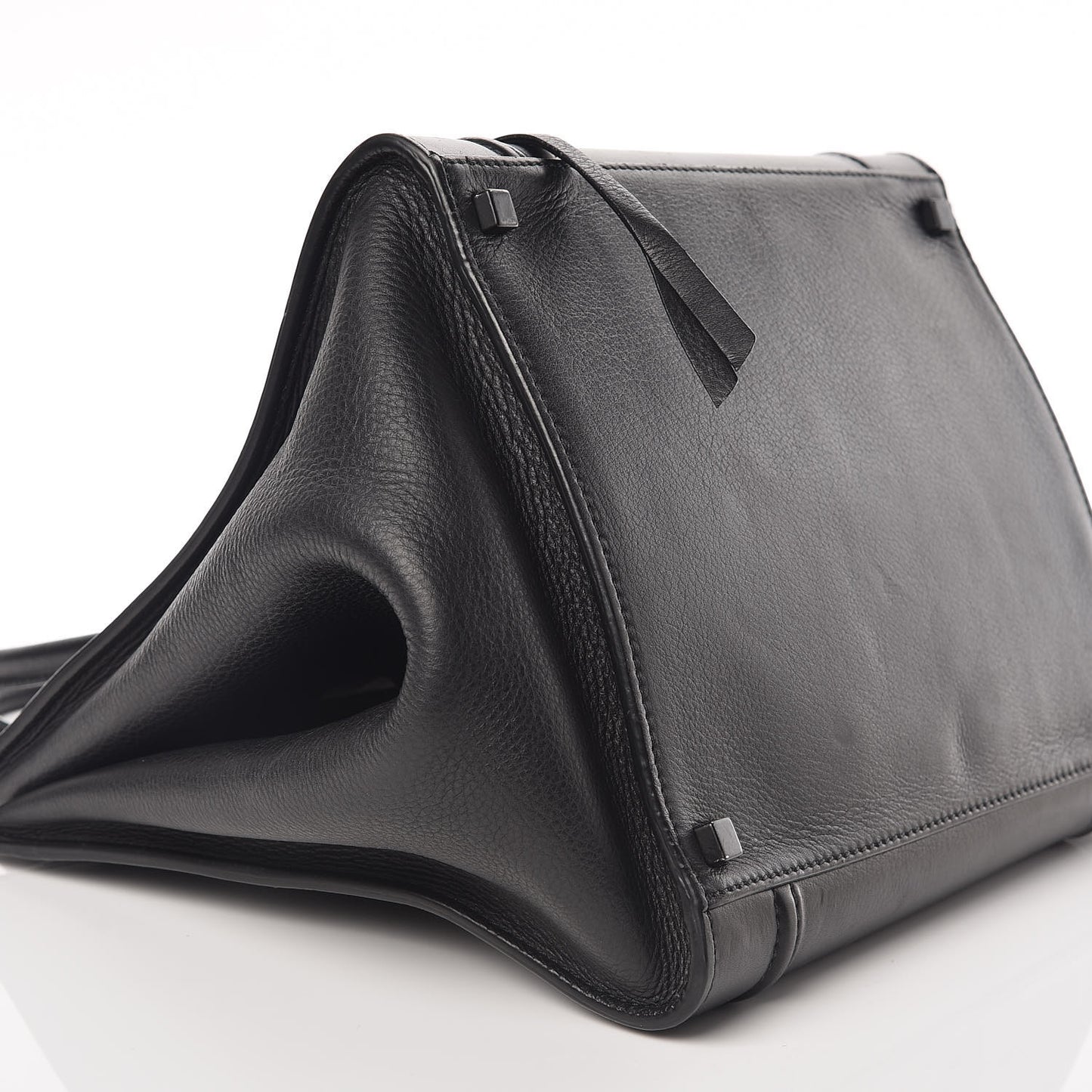 Grained Calfskin Medium Phantom Luggage Black