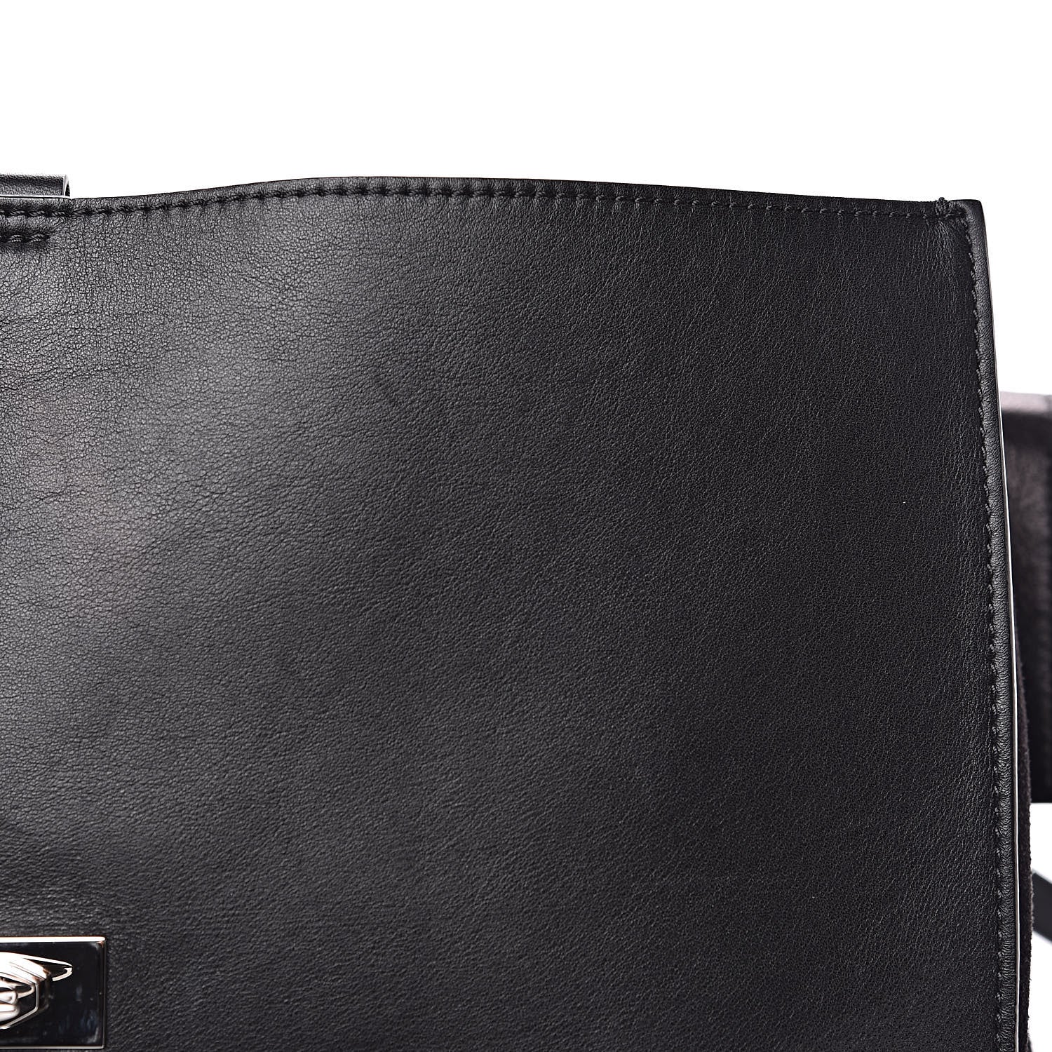Givenchy Calfskin Crocodile Embossed Medium Shark Lock Satchel Black 11 of 11