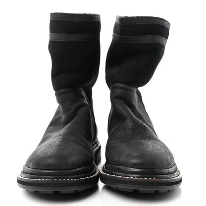 Chanel Goatskin Suede Shearling CC Short Boots 38 Black 2 of 18