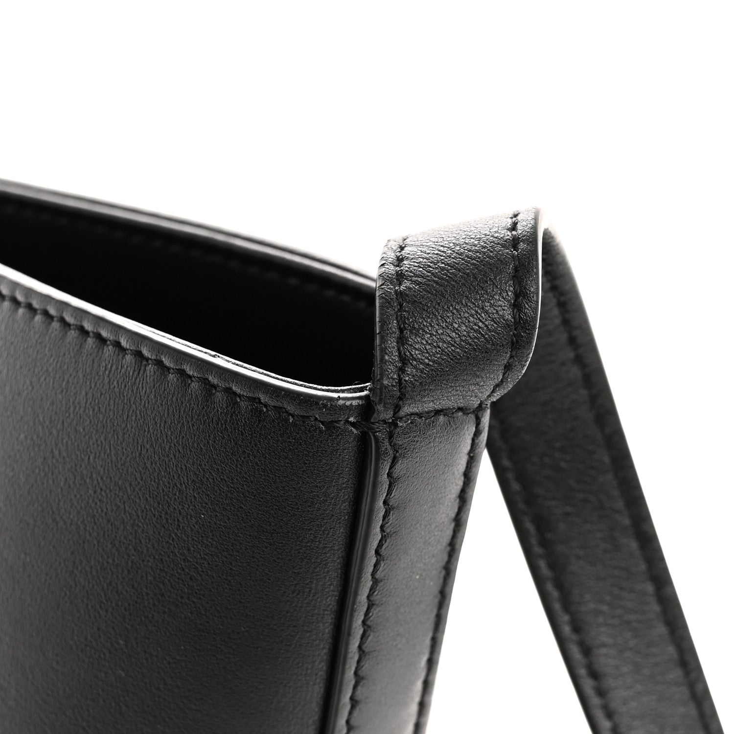 Celine Smooth Calfskin Small Cuir Triomphe Bucket Bag Black 13 of 14