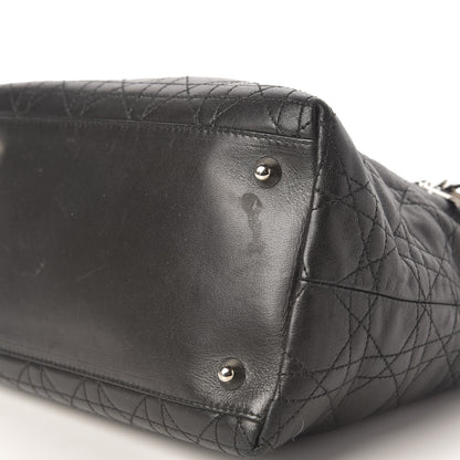 Christian Dior Lambskin Cannage Small Soft Lady Dior Tote Black 5 of 8