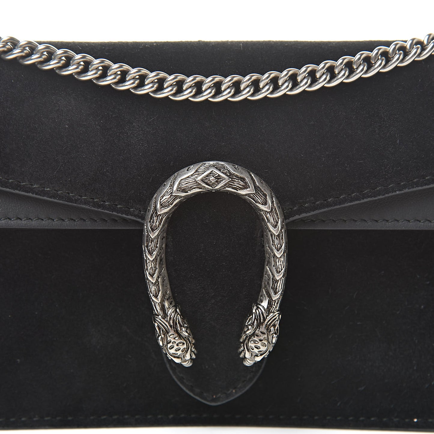 Suede Super Mini Dionysus Shoulder Bag Black