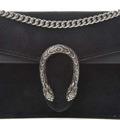 Gucci Suede Super Mini Dionysus Shoulder Bag Black 7 of 12
