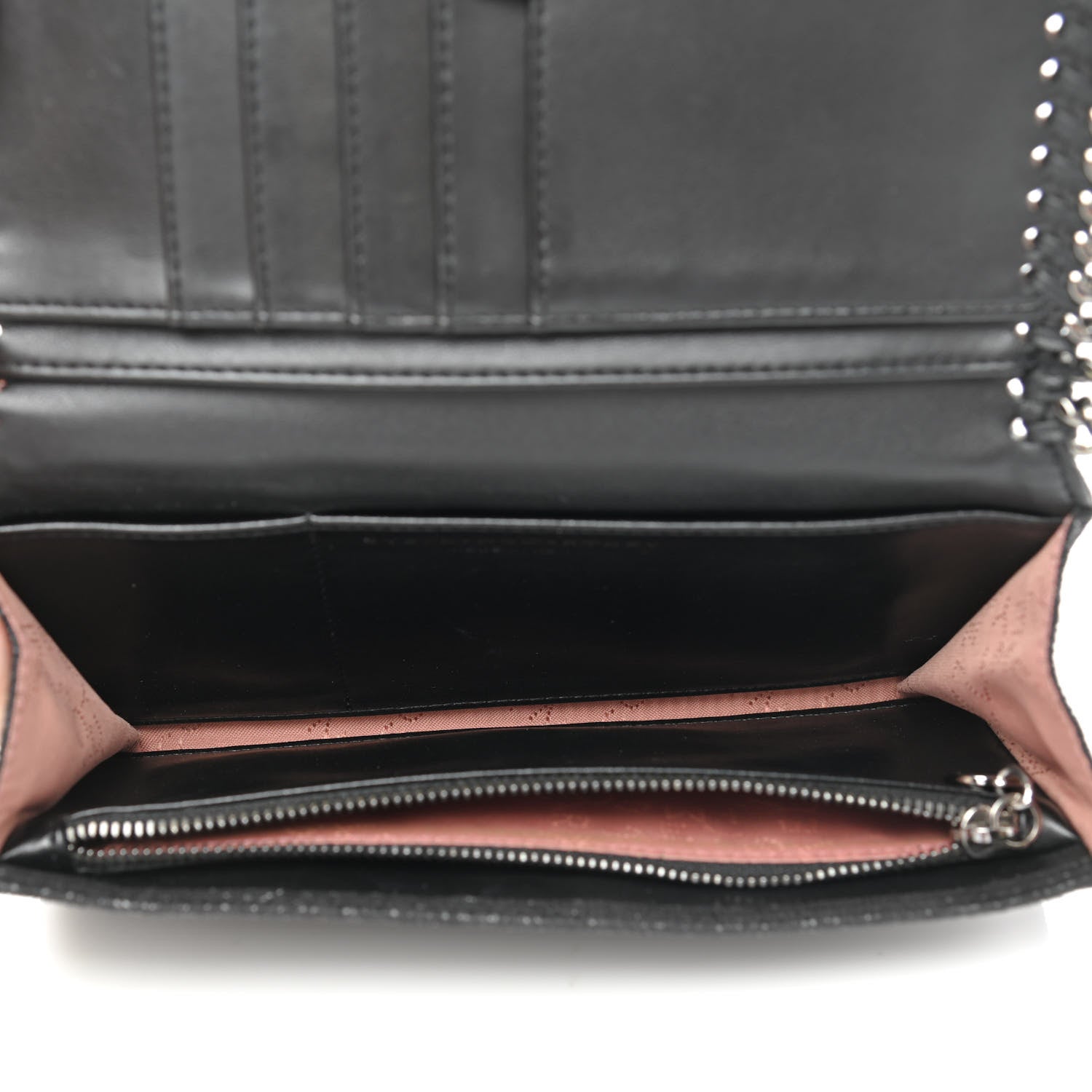 Stella McCartney Shaggy Deer Falabella Flap Wallet Black 5 of 6