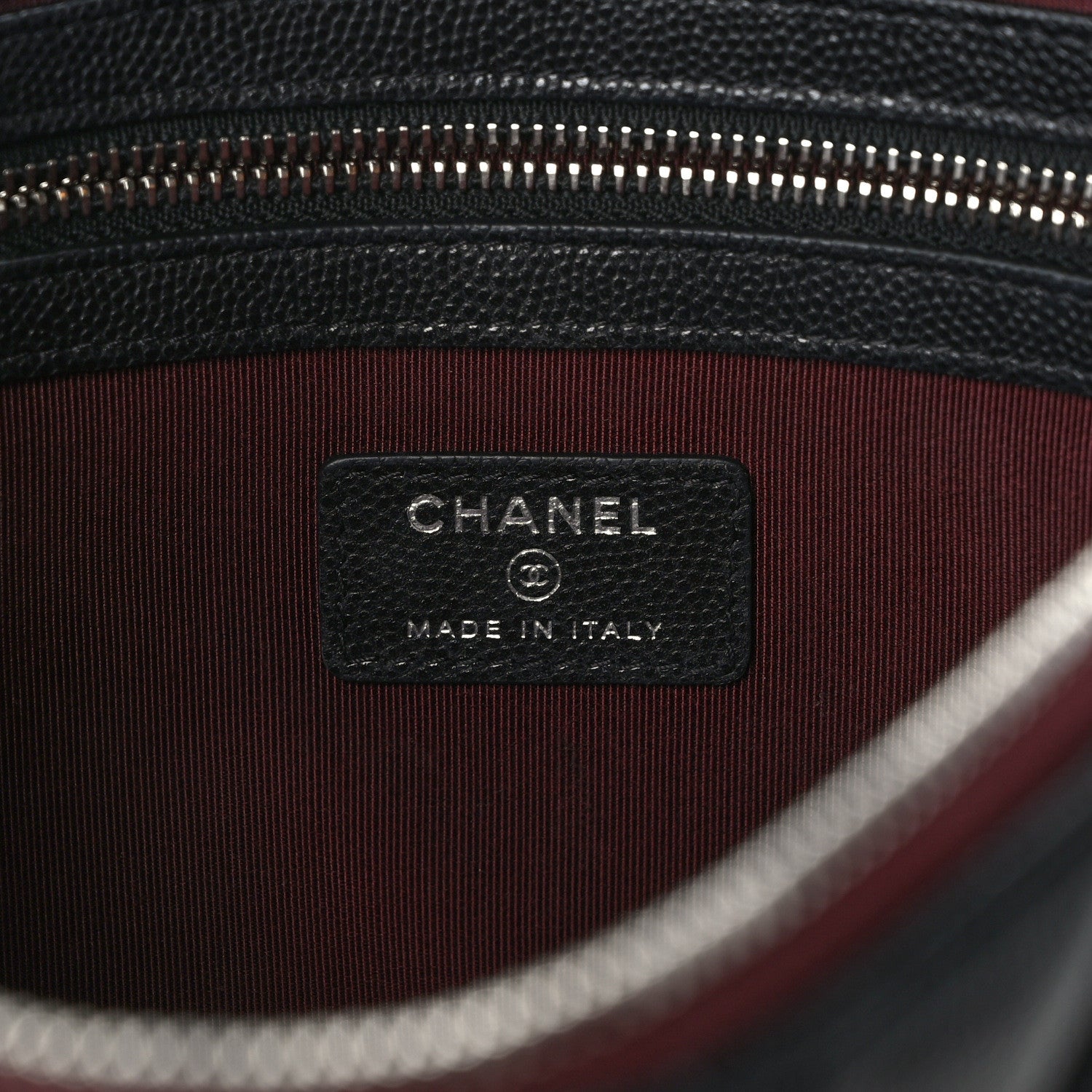 Chanel Caviar Quilted Medium Cosmetic Case Black 6 of 8