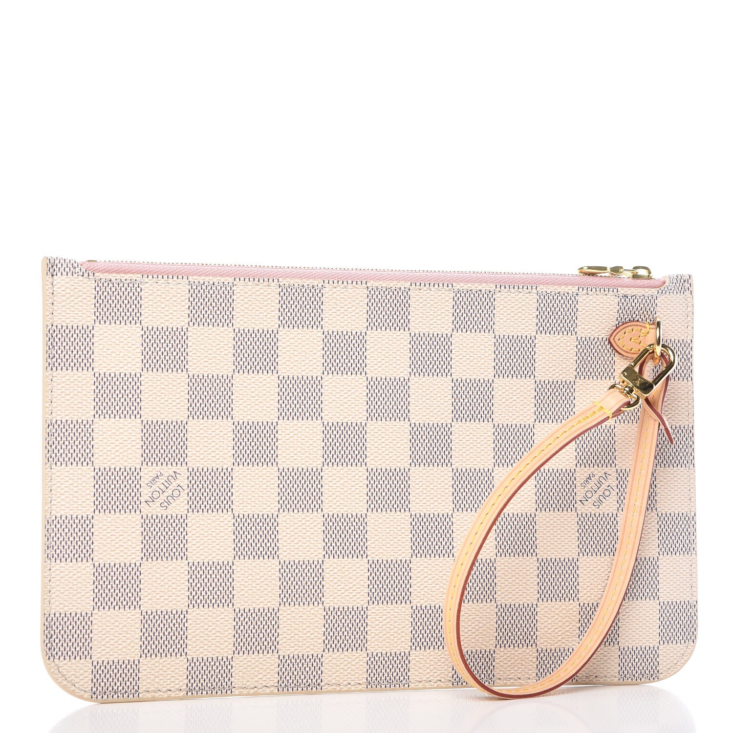 Louis Vuitton Damier Azur Neverfull MM GM Pochette Rose Ballerine 3 of 8