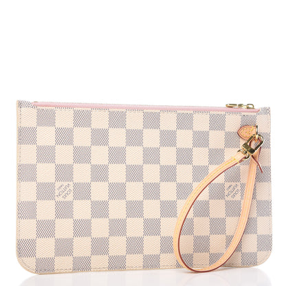 Louis Vuitton Damier Azur Neverfull MM GM Pochette Rose Ballerine 3 of 8