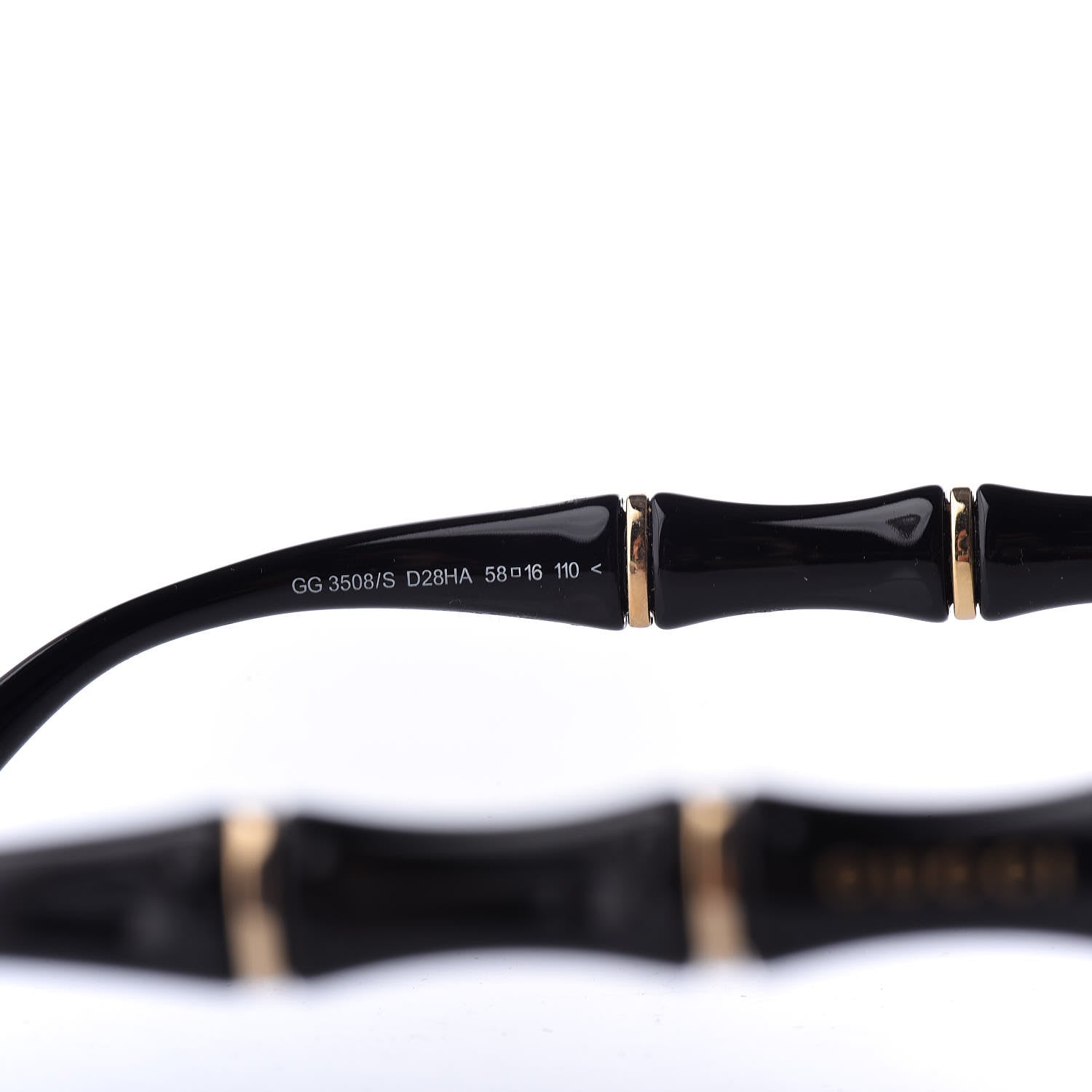 Gucci Bamboo Effect Sunglasses GG 3508/S Black 6 of 7