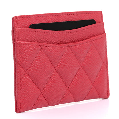 Chanel Caviar Quilted Card Holder Dark Pink 3 of 8