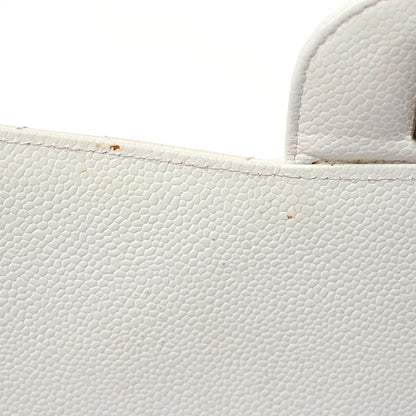 Chanel Caviar Quilted Maxi Single Flap White 11 of 22