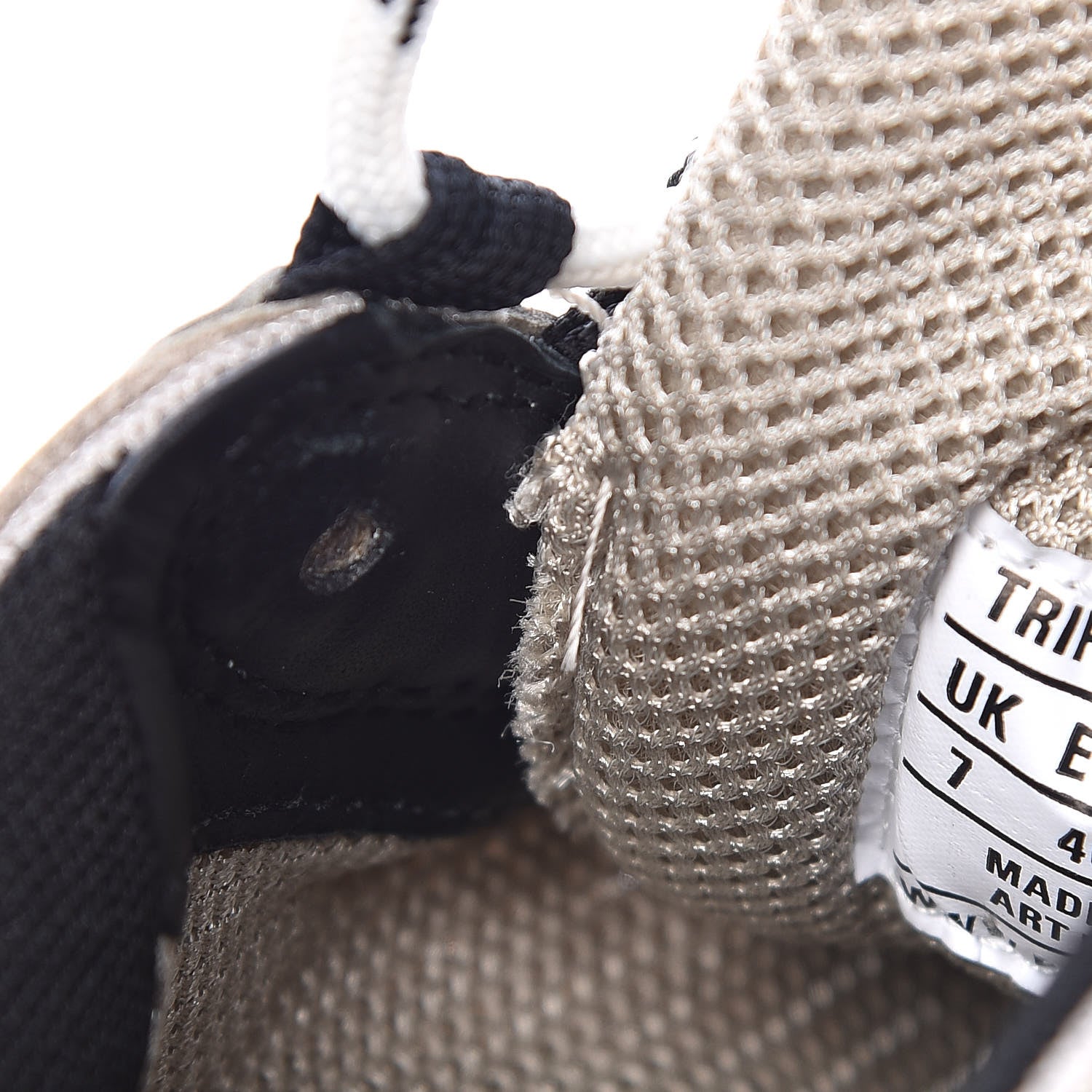 Balenciaga Fabric Mesh Womens Triple S Sneakers 40 Beige Black 6 of 9