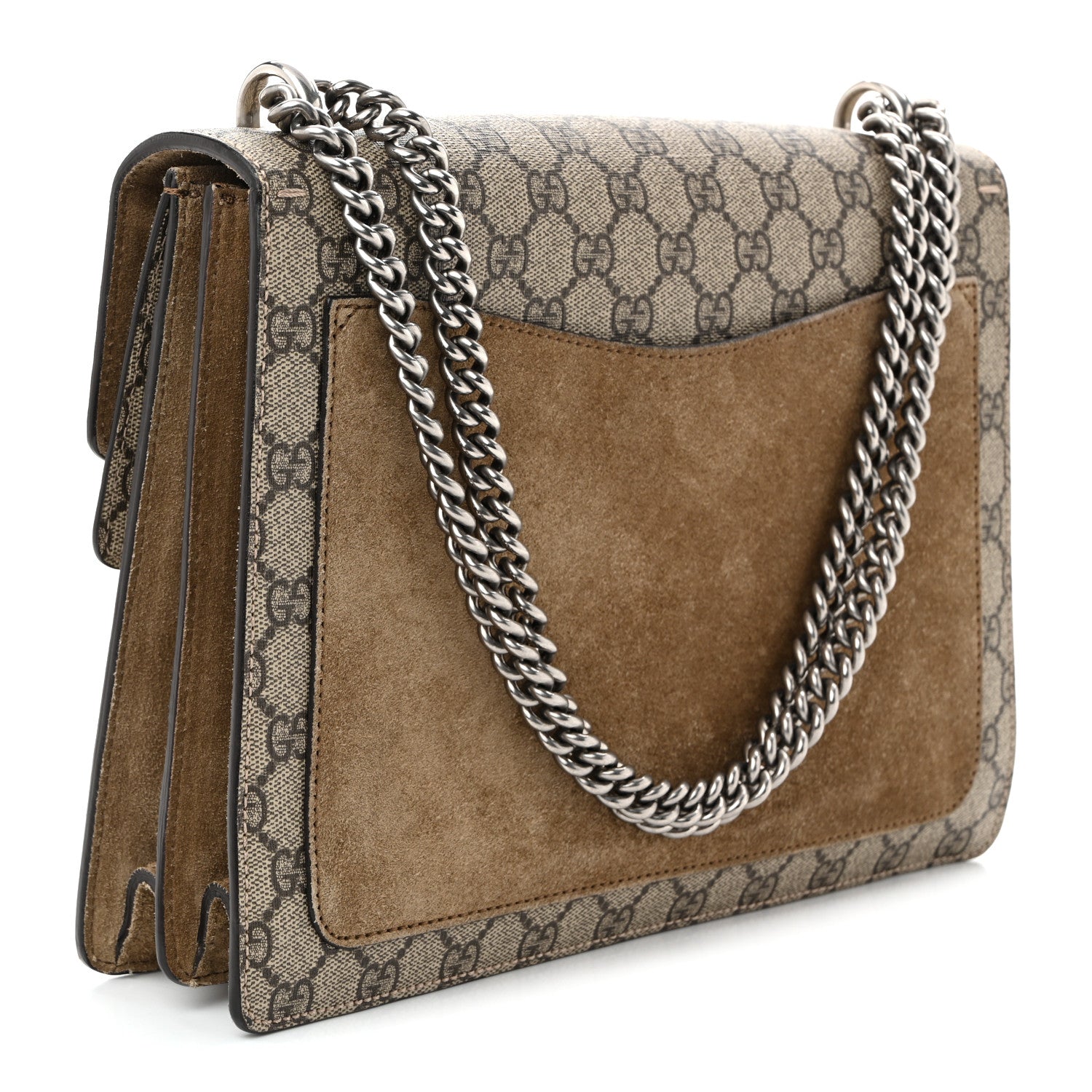 Gucci GG Supreme Monogram Medium Dionysus Shoulder Bag Taupe 3 of 10