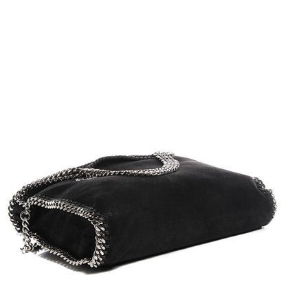 Stella McCartney Faux Leather Shaggy Deer Falabella Fold Over Tote Black 4 of 8
