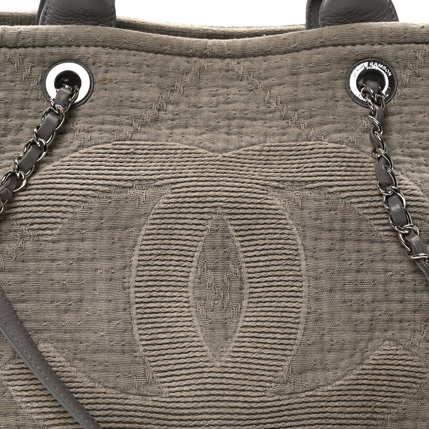 Canvas Large Double Face Shopping Tote Grey