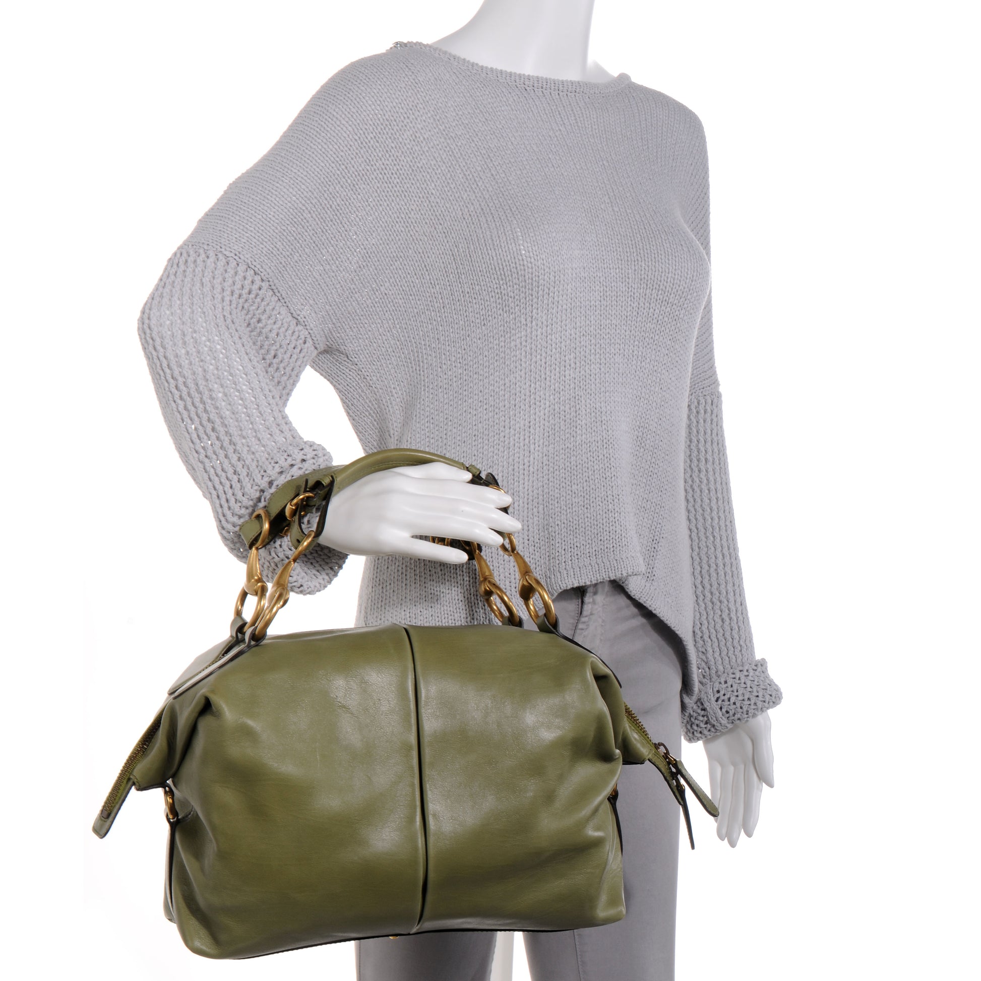 Gucci Soft Calfskin Icon Top Handle Bag Green Tea 2 of 8