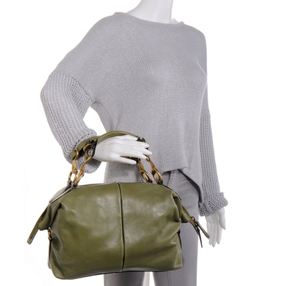 Gucci Soft Calfskin Icon Top Handle Bag Green Tea 2 of 8