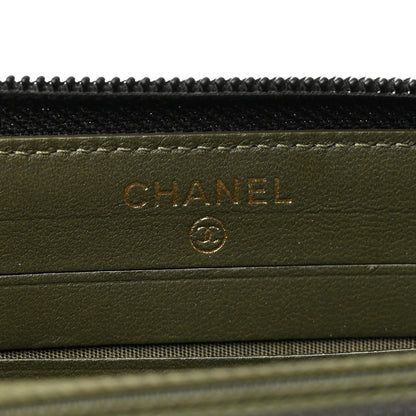 Chanel Caviar Quilted Small Boy Zip Around Wallet Black 6 of 9