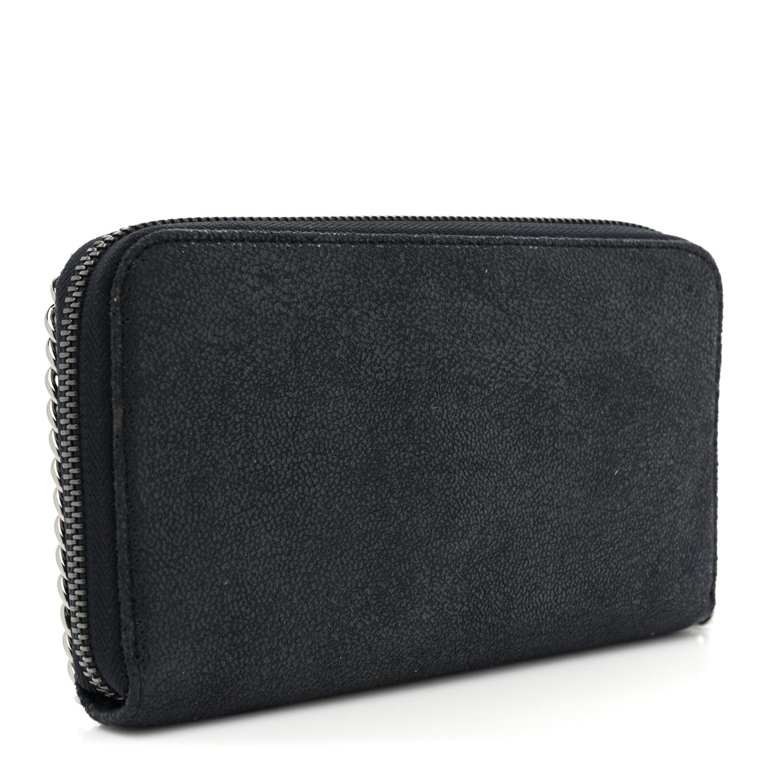 Stella McCartney Shaggy Deer Falabella Zip Around Wallet Navy 3 of 13