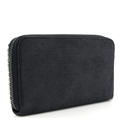 Stella McCartney Shaggy Deer Falabella Zip Around Wallet Navy 3 of 13