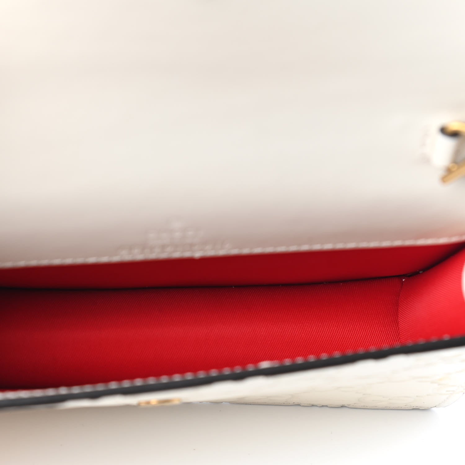 Gucci Guccissima Mini Cherry Chain Bag White 5 of 7