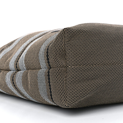 Salvatore Ferragamo Raffia Striped Logo Tote Bag Beige Optic White Black 8 of 10