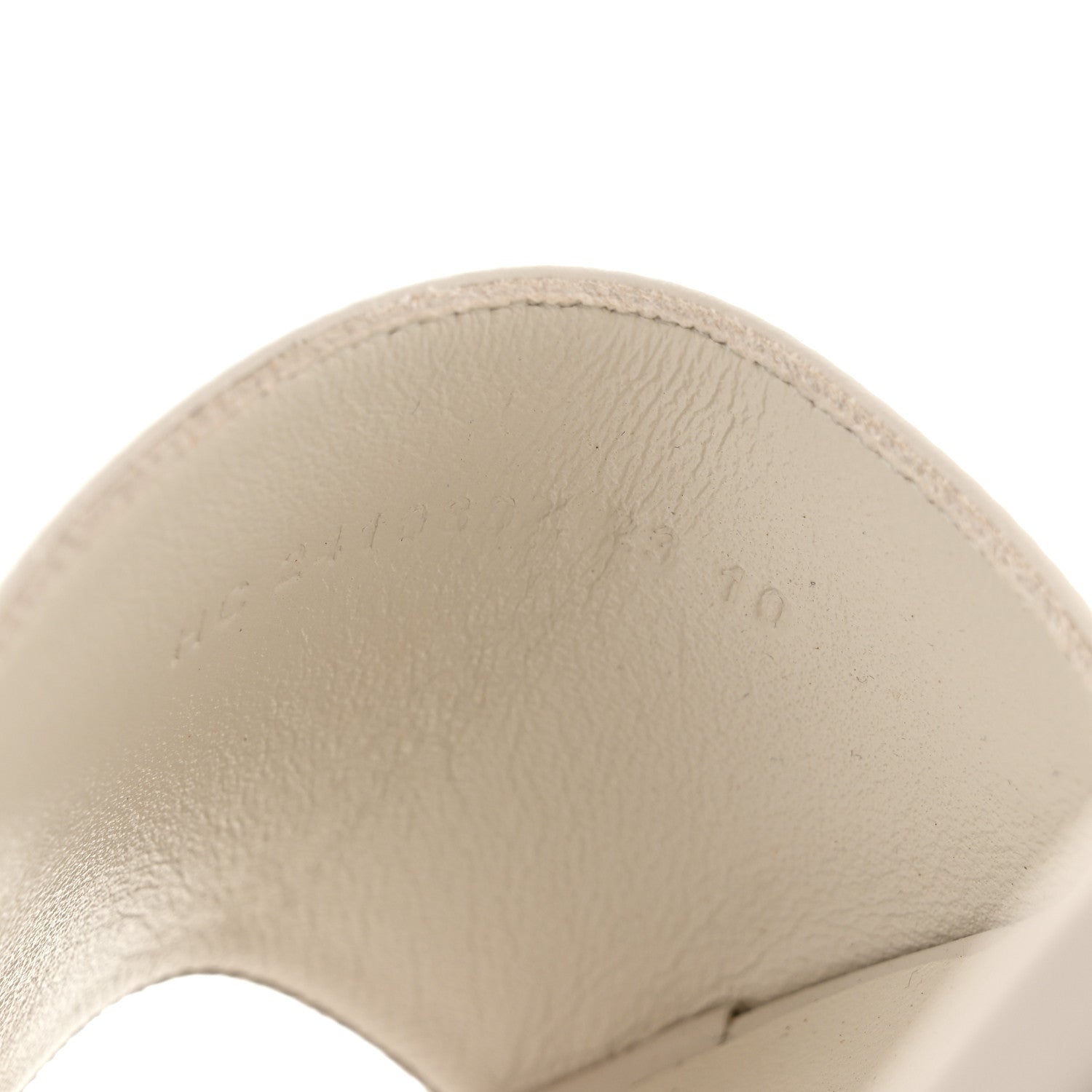 Hermes Calfskin Illusion 35 Wedge Sandals 40 Blanc De Paris 9 of 10