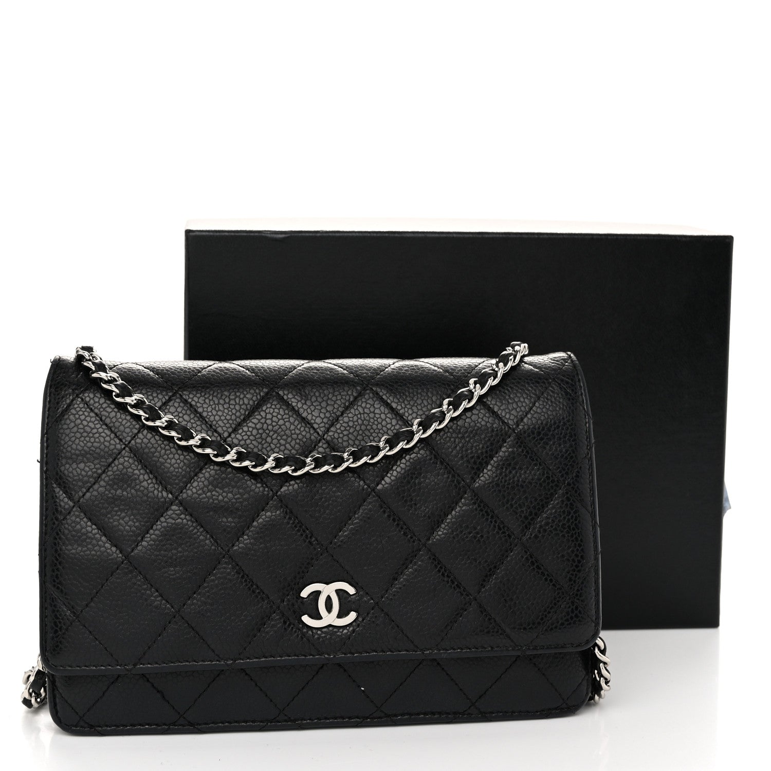 Chanel Caviar Quilted Wallet on Chain WOC Black 11 of 11