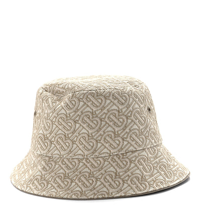 Burberry Linen Cotton Blend TB Embroidered Bucket Hat L Soft Fawn 5 of 8