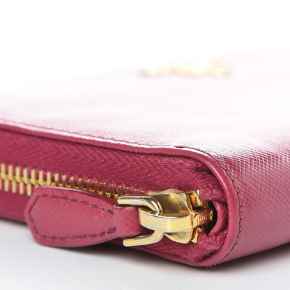 Prada Saffiano Colour Zip Around Wallet Peonia 7 of 12