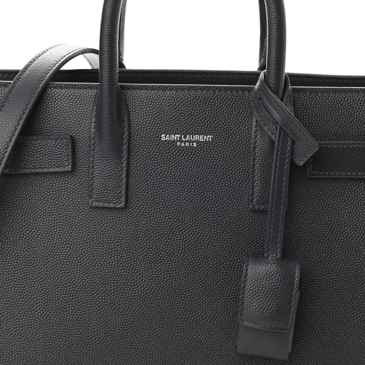 Grained Calfskin Nano Sac De Jour Coal