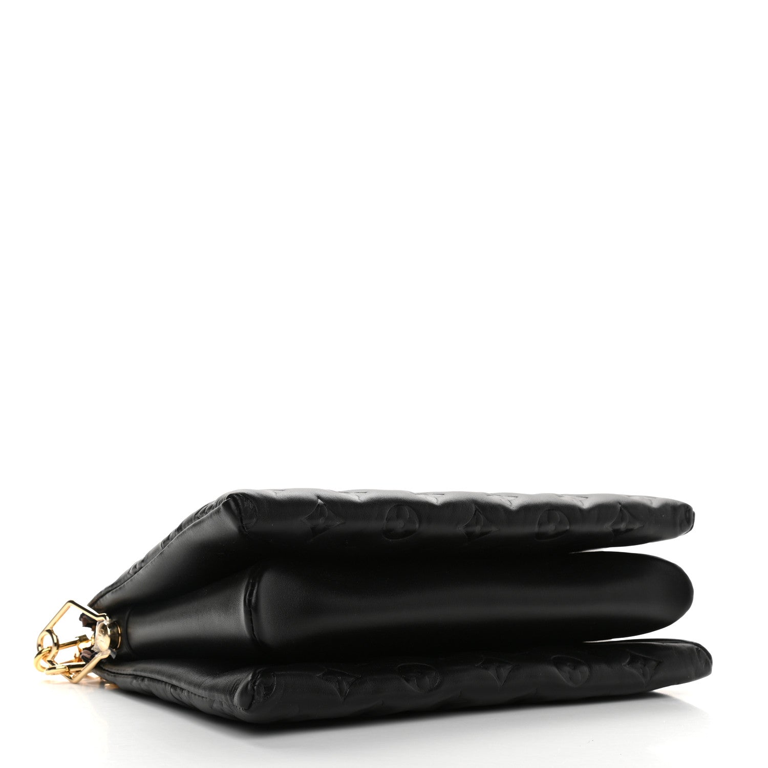 Louis Vuitton Lambskin Embossed Monogram Coussin PM Black 4 of 10