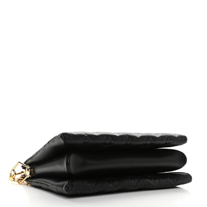 Louis Vuitton Lambskin Embossed Monogram Coussin PM Black 4 of 10