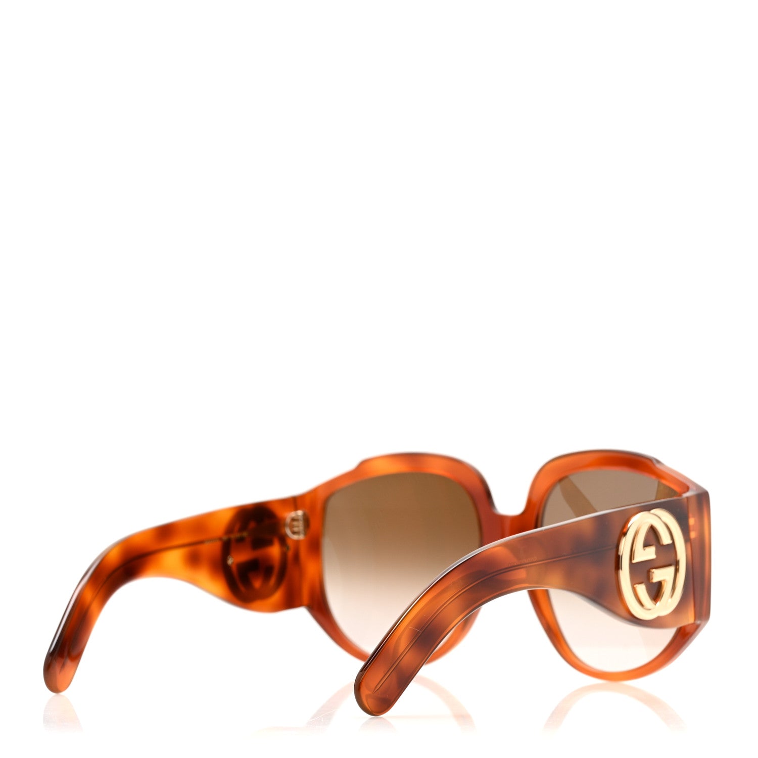 Gucci Acetate Oversized Interlocking GGG0151S Sunglasses Tortoise 4 of 7