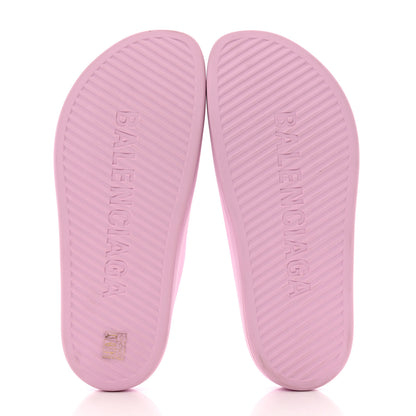 Balenciaga Rubber Eva Logo Womens Pool Slide Sandals 42 Pink 5 of 6
