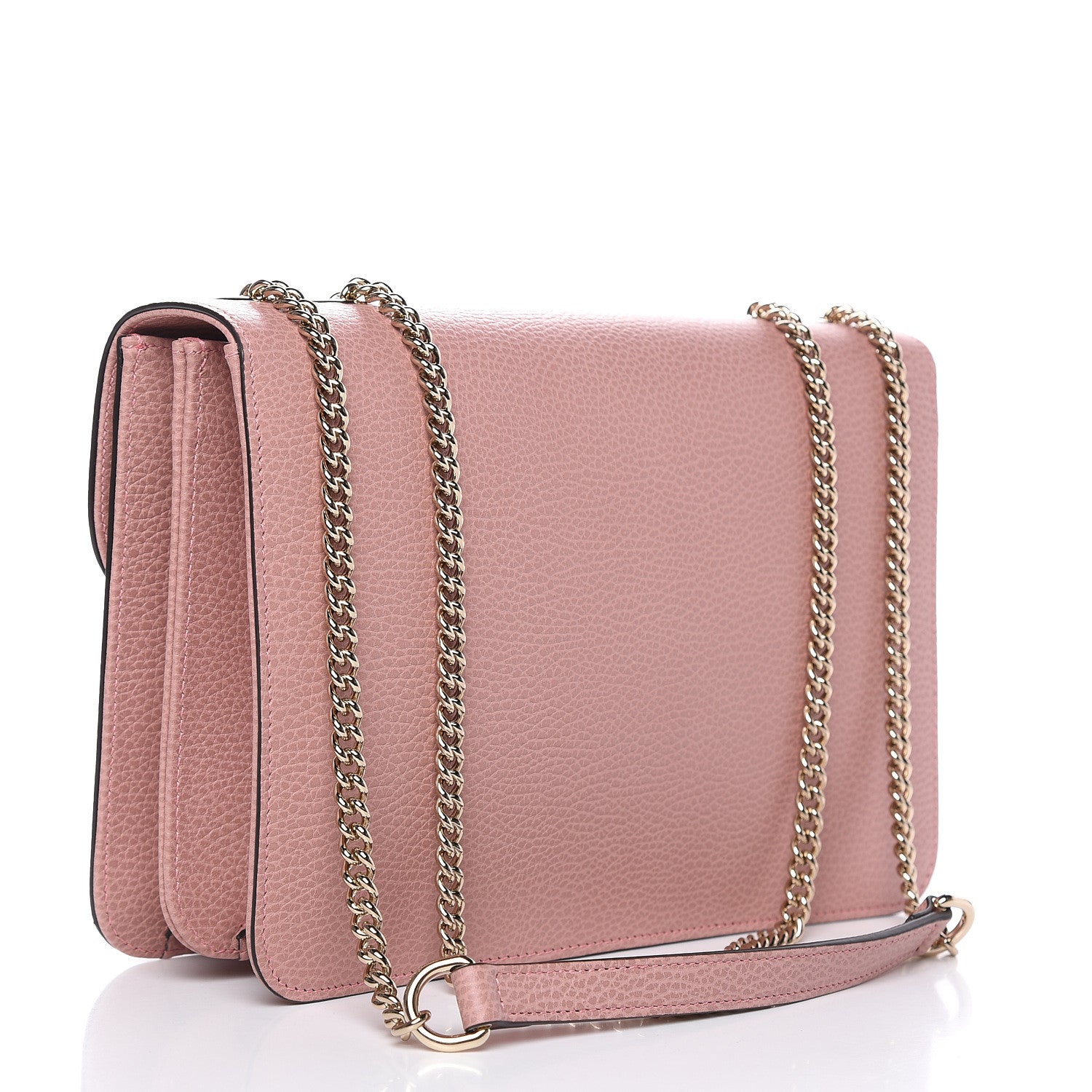 Gucci Dollar Calfskin Interlocking G Shoulder Bag Soft Pink 3 of 9