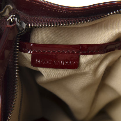 Burberry Patent Nova Check Heart Dryden Crossbody Bag Berry Red 10 of 12