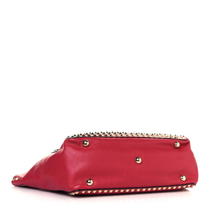 Valentino Garavani Vitello Medium Rockstud All Over Tote Cyclamin 4 of 14