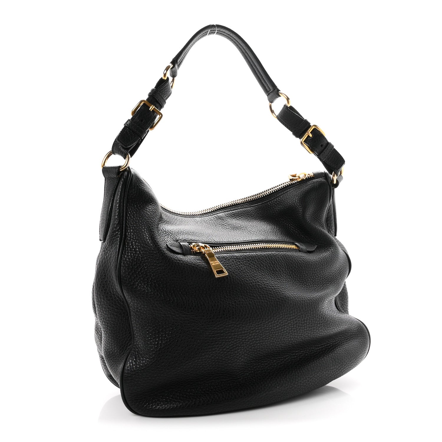 Prada Vitello Daino Sacca Hobo Black 3 of 10