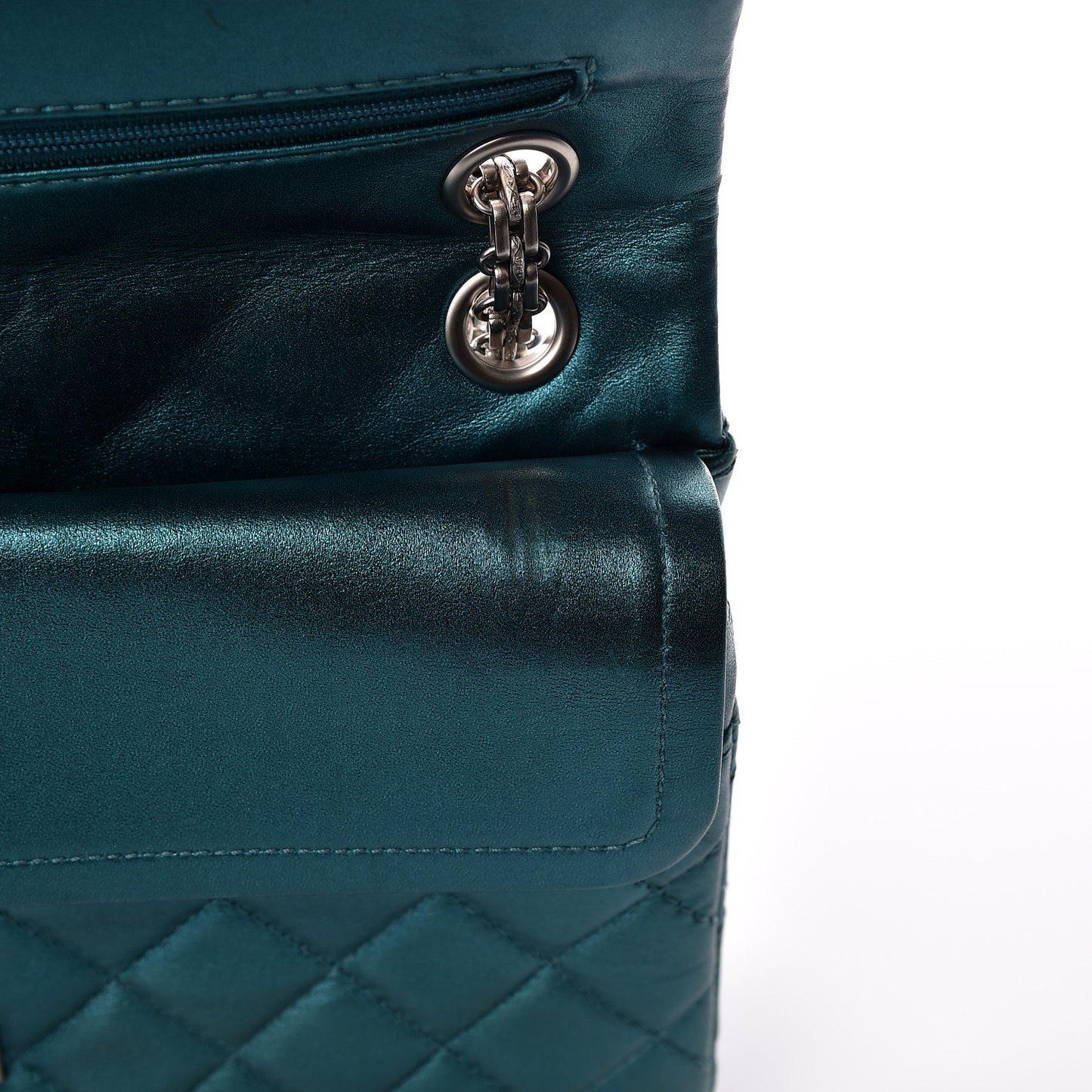 Metallic Calfskin Quilted 2.55 Reissue 226 Flap Turquoise
